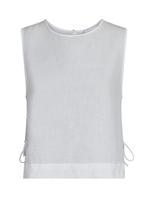 Svetlana linen top White Neo Noir